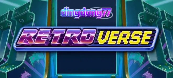 Tampilan visual game slot RetroVerse dengan nuansa arcade modern